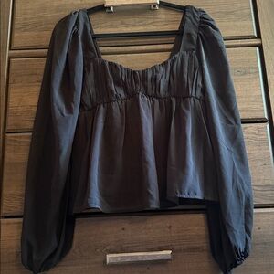 Abercrombie Black Long Sleeve Blouse